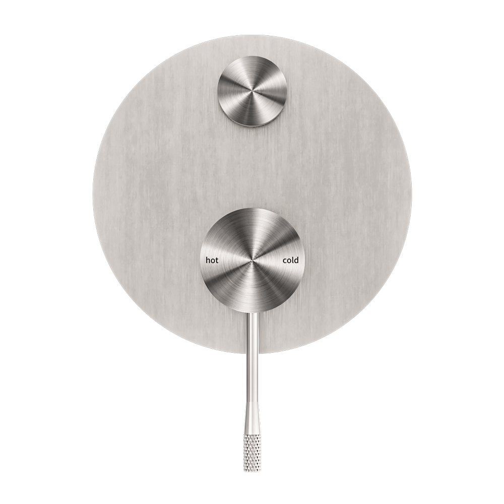 Nero Opal Shower Mixer With Divertor - Brushed Nickel - NR251909aBN