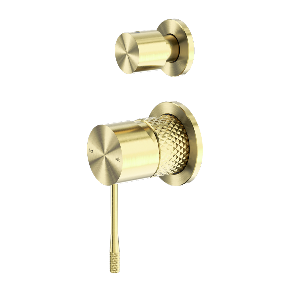 Nero Opal Shower Mixer With Divertor Separate Plate - Brushed Gold - NR251909eBG