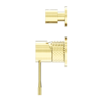 Nero Opal Shower Mixer With Divertor Separate Plate - Brushed Gold - NR251909eBG