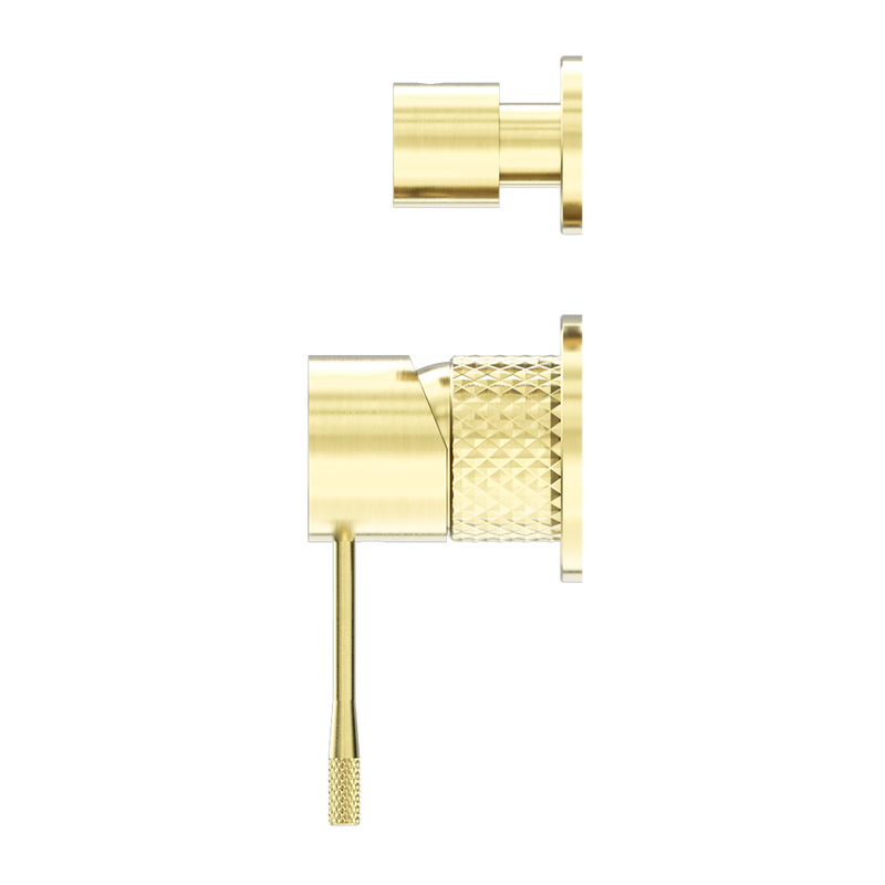 Nero Opal Shower Mixer With Divertor Separate Plate - Brushed Gold