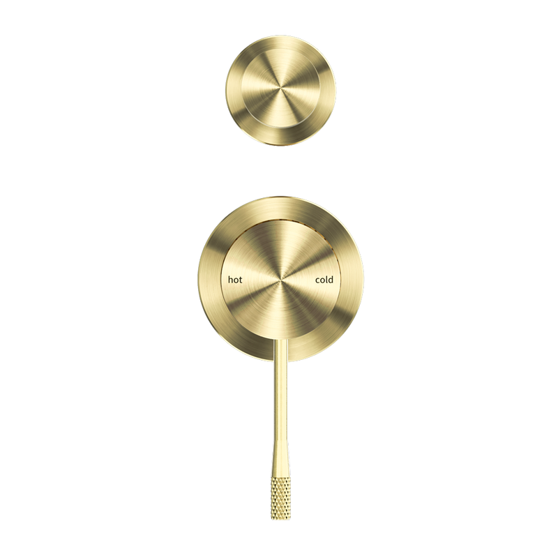 Nero Opal Shower Mixer With Divertor Separate Plate - Brushed Gold