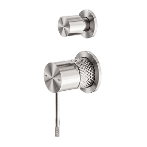 Nero Opal Shower Mixer With Divertor Separate Plate - Brushed Nickel