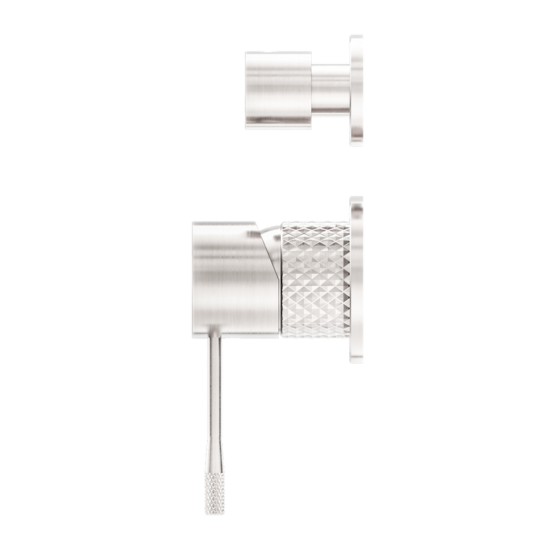 Nero Opal Shower Mixer With Divertor Separate Plate - Brushed Nickel