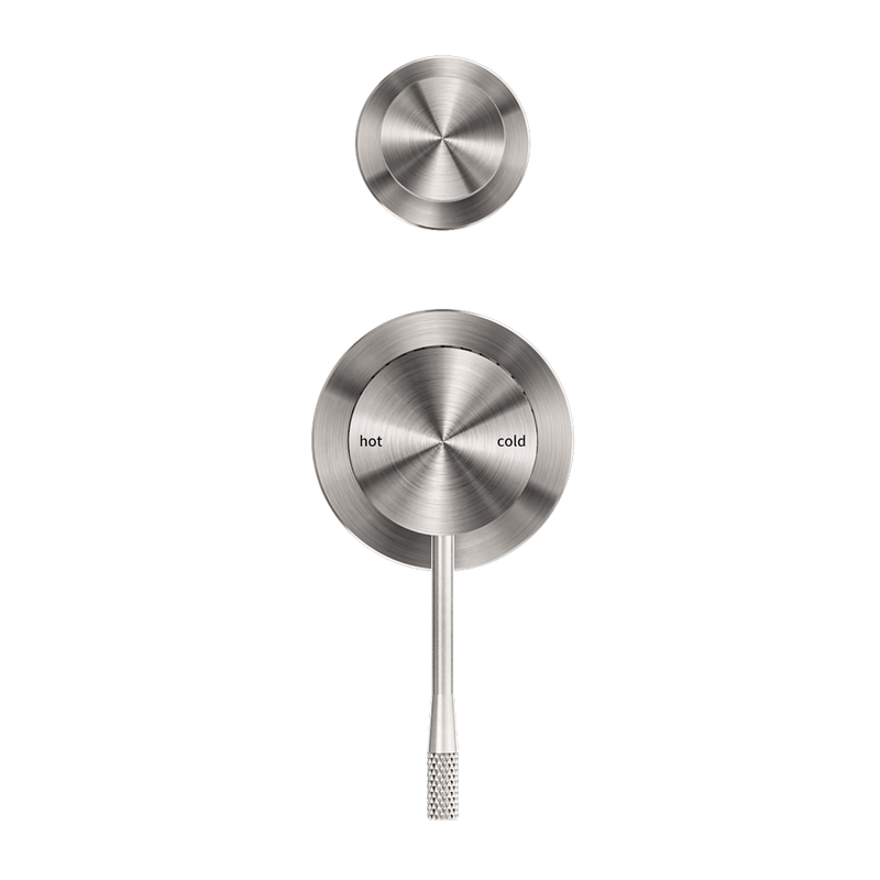Nero Opal Shower Mixer With Divertor Separate Plate - Brushed Nickel