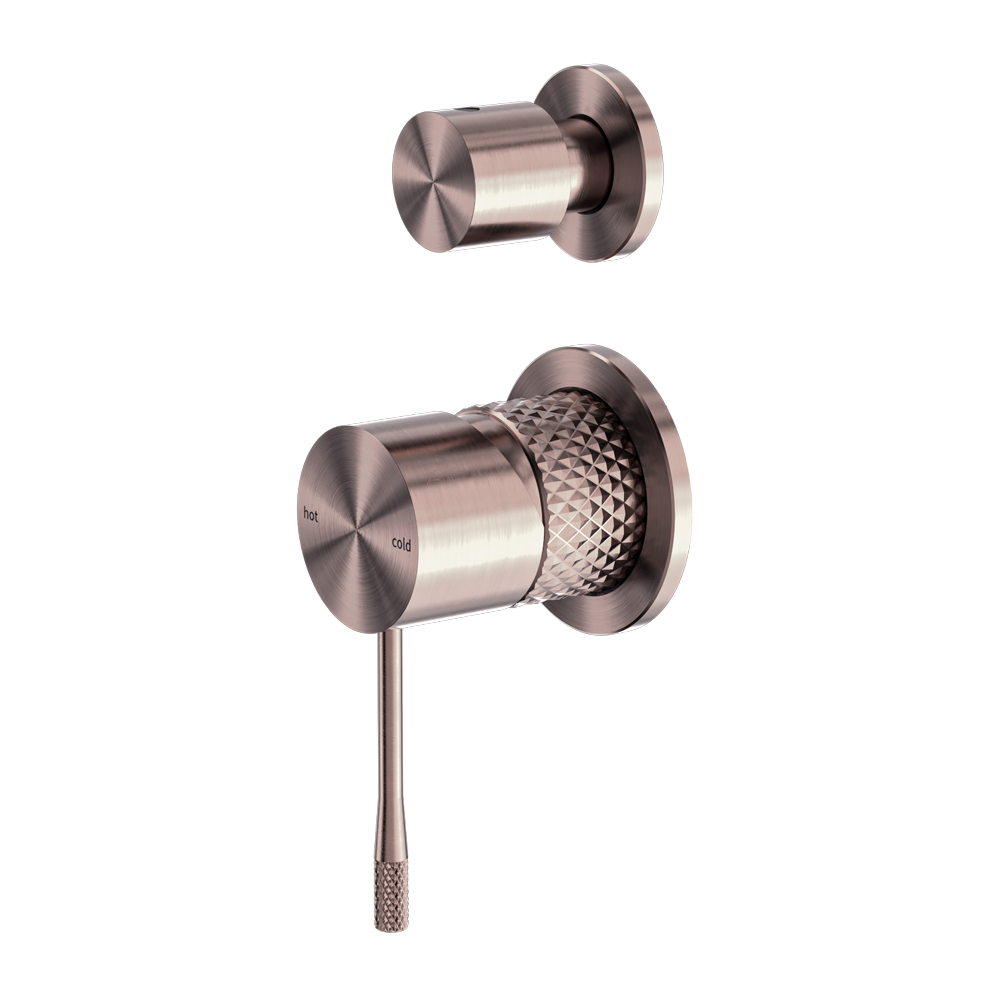 Nero Opal Shower Mixer With Divertor Separate Plate - Brushed Bronze - NR251909eBZ