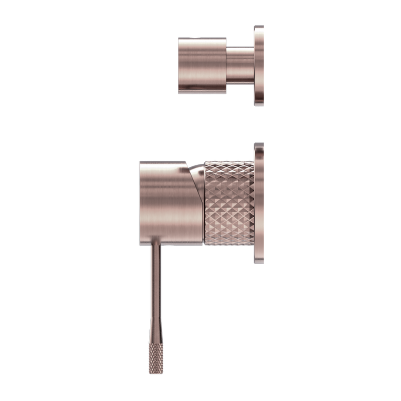 Nero Opal Shower Mixer With Divertor Separate Plate - Brushed Bronze
