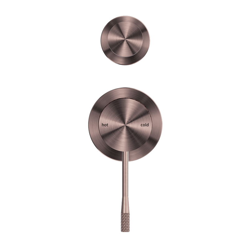 Nero Opal Shower Mixer With Divertor Separate Plate - Brushed Bronze