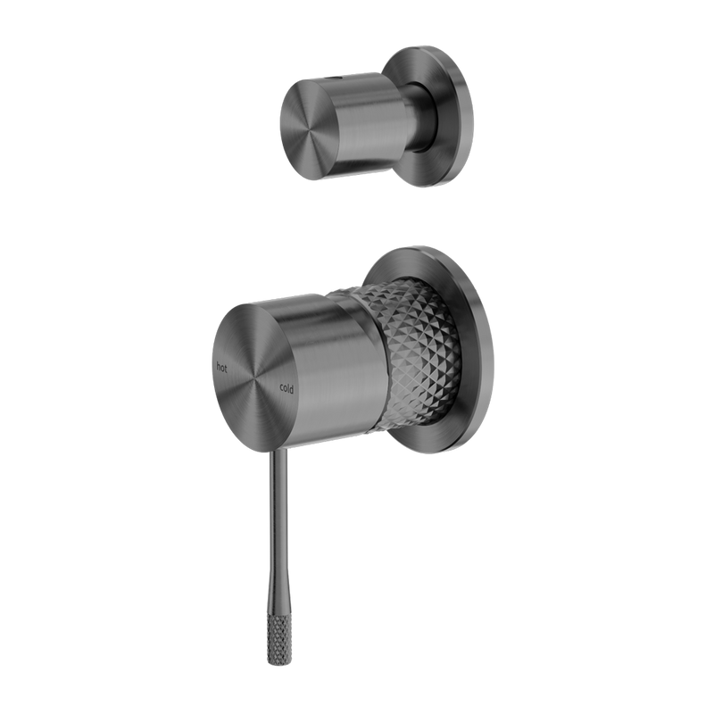 Nero Opal Shower Mixer With Divertor Separate Plate - Graphite