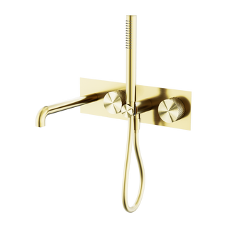Nero Opal Progressive Shower System With Spout 230mm - Brushed Gold - NR252003a230BG