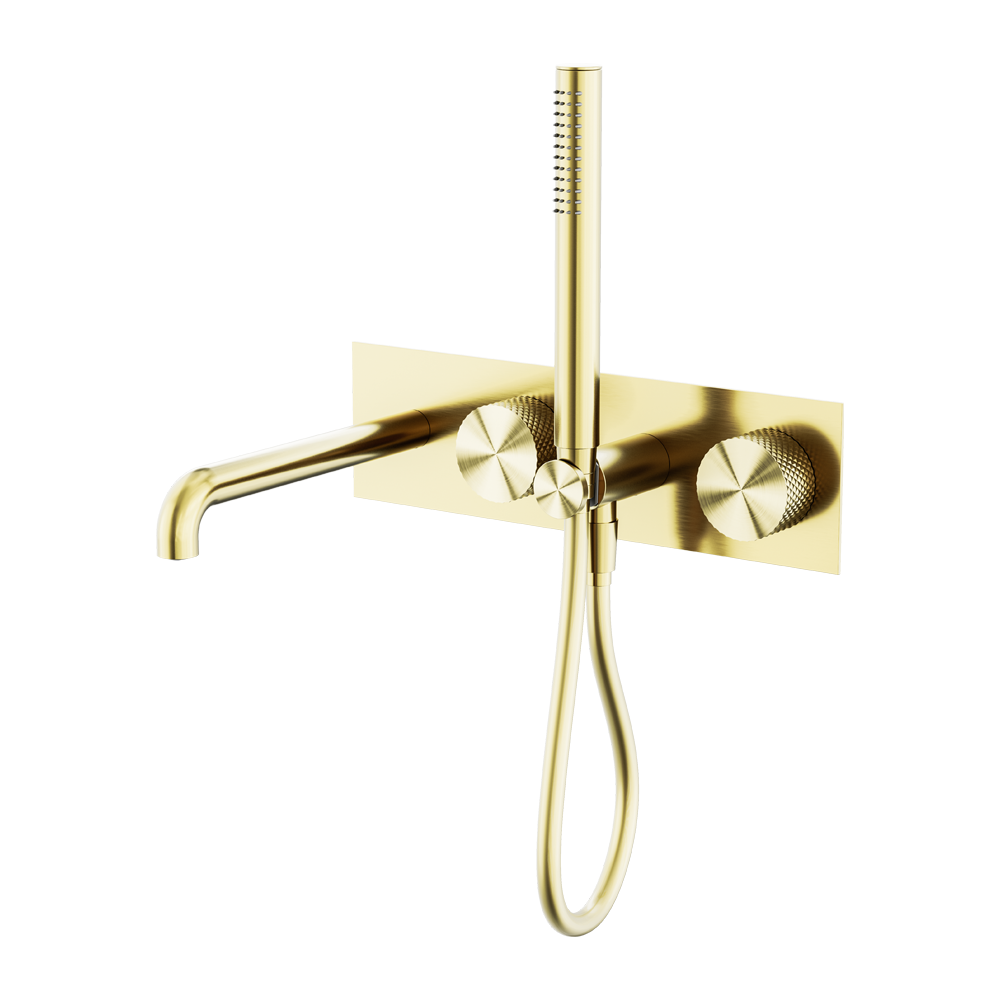 Nero Opal Progressive Shower System With Spout 230mm - Brushed Gold - NR252003a230BG