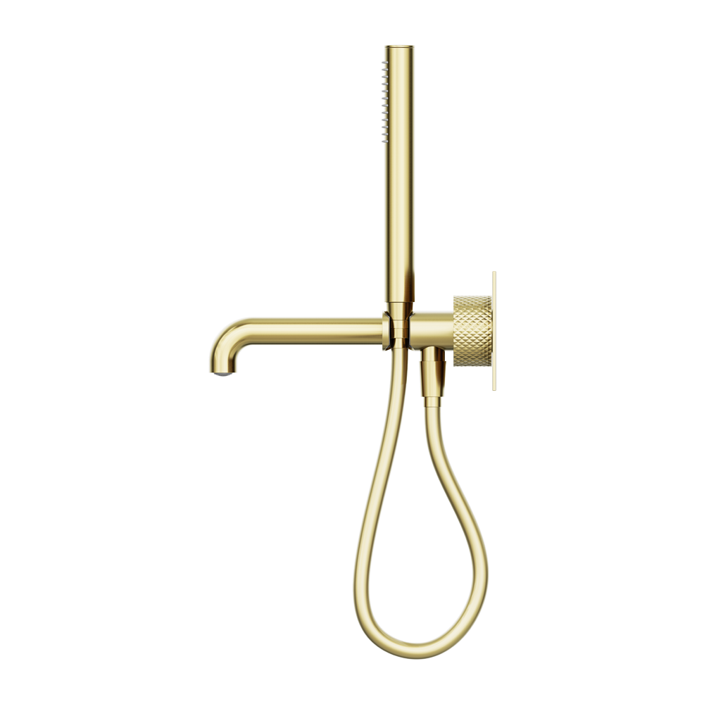 Nero Opal Progressive Shower System With Spout 250mm - Brushed Gold - NR252003a250BG