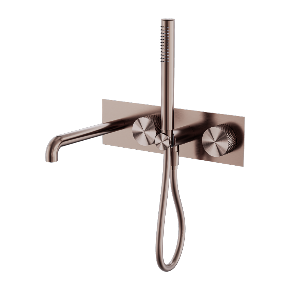 Nero Opal Progressive Shower System With Spout 250mm - Brushed Bronze - NR252003a250BZ