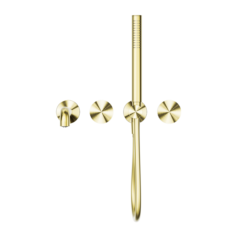 Nero Opal Progressive Shower System Separate Plate With Spout 250mm - Brushed Gold