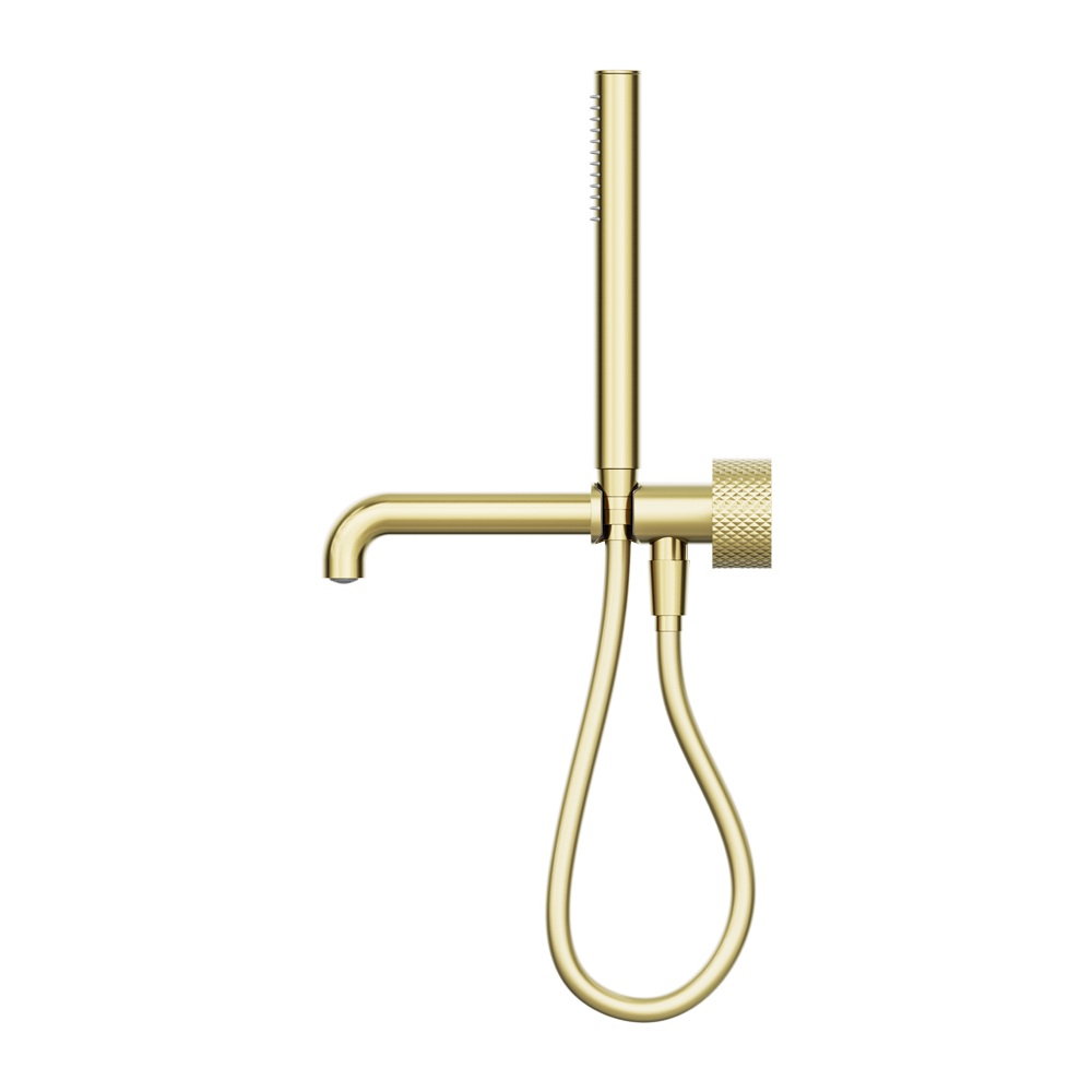 Nero Opal Progressive Shower System Separate Plate With Spout 230mm - Brushed Gold - NR252003b230BG