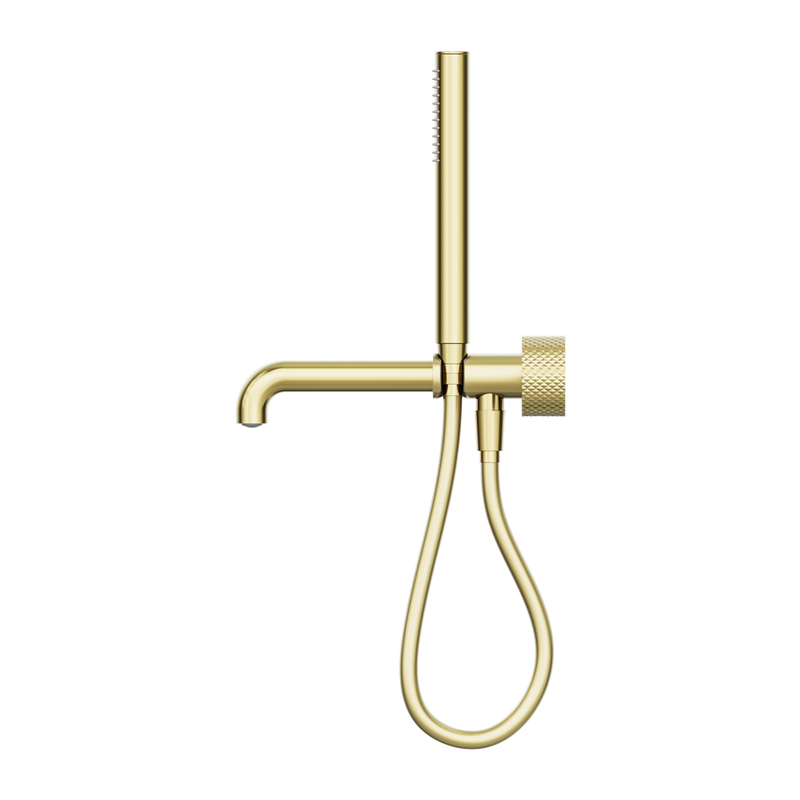 Nero Opal Progressive Shower System Separate Plate With Spout 250mm - Brushed Gold