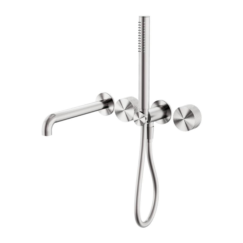 Nero Opal Progressive Shower System Separate Plate With Spout 230mm - Brushed Nickel - NR252003b230BN