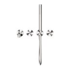 Nero Opal Progressive Shower System Separate Plate With Spout 230mm - Brushed Nickel - NR252003b230BN