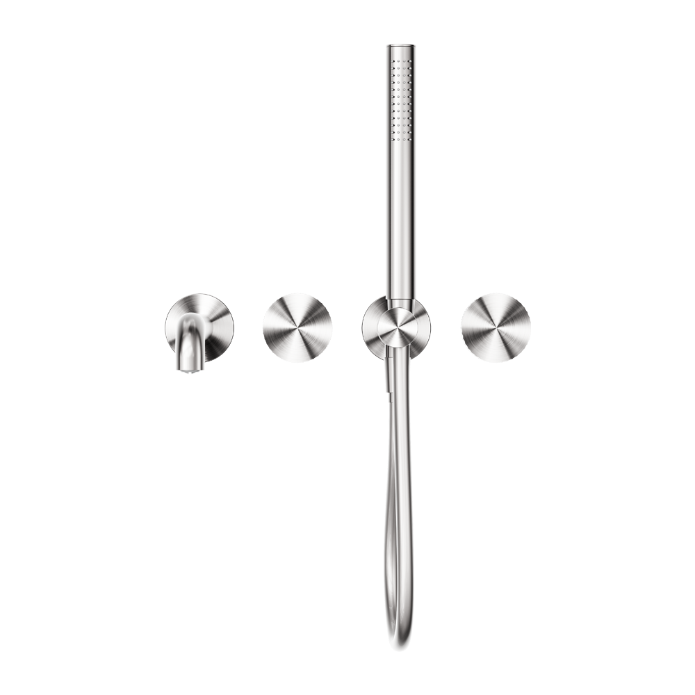 Nero Opal Progressive Shower System Separate Plate With Spout 250mm - Brushed Nickel - NR252003b250BN
