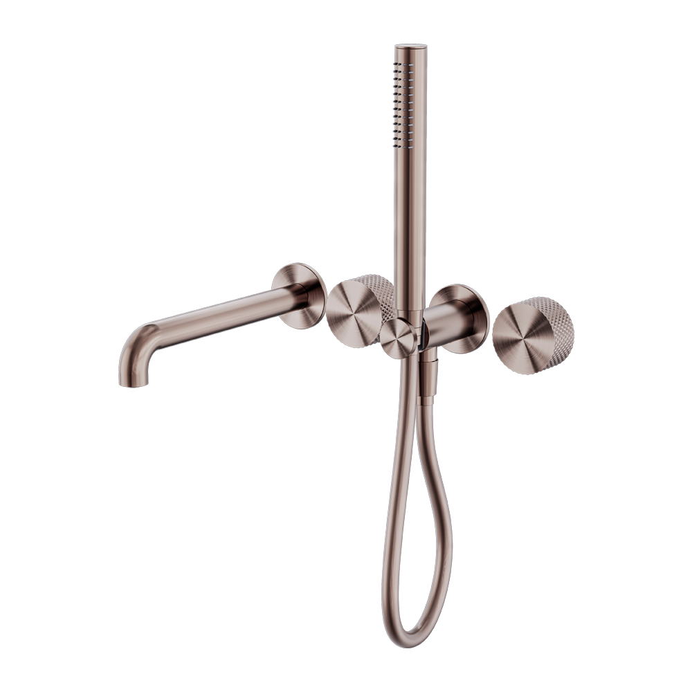 Nero Opal Progressive Shower System Separate Plate With Spout 250mm - Brushed Bronze - NR252003b250BZ