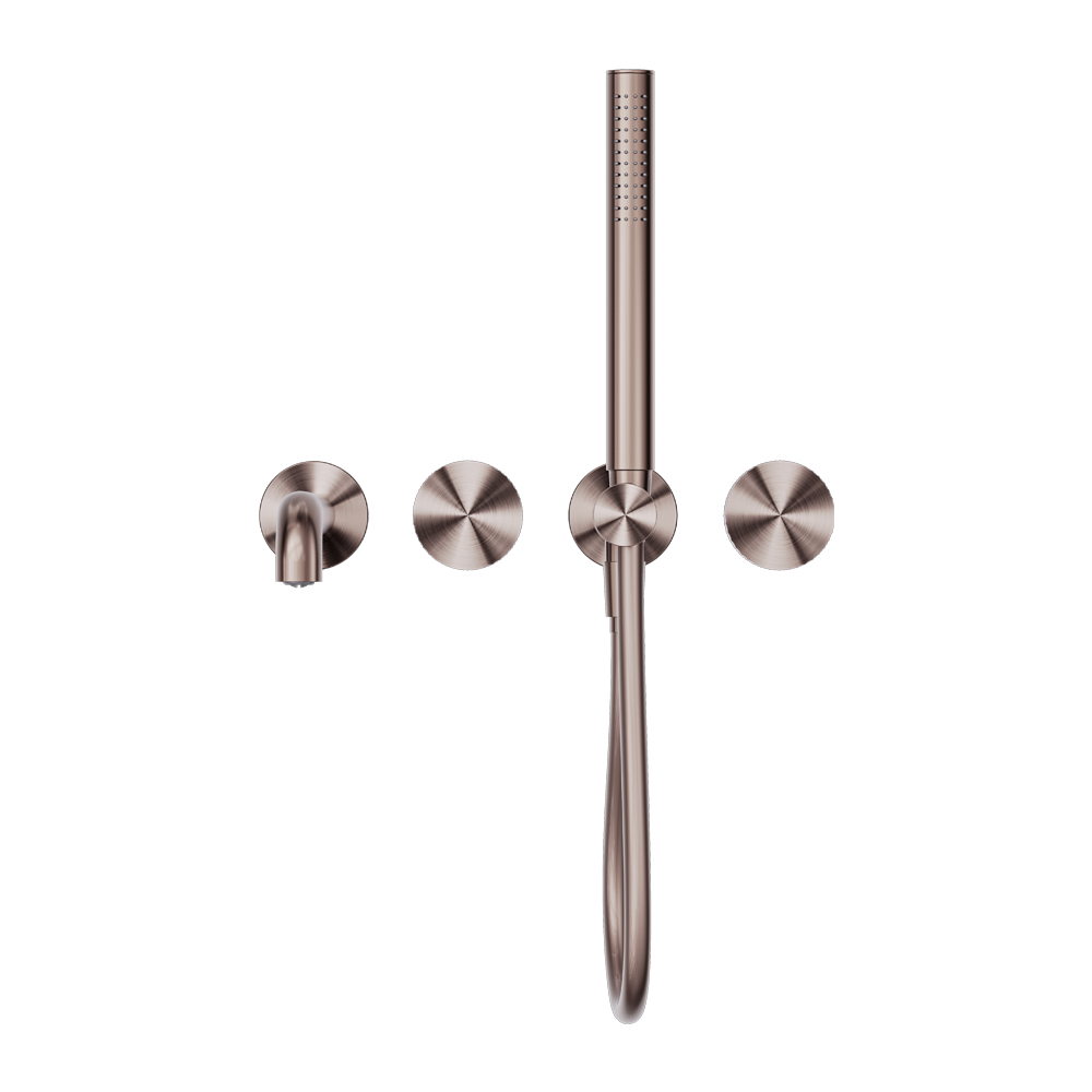 Nero Opal Progressive Shower System Separate Plate With Spout 250mm - Brushed Bronze - NR252003b250BZ