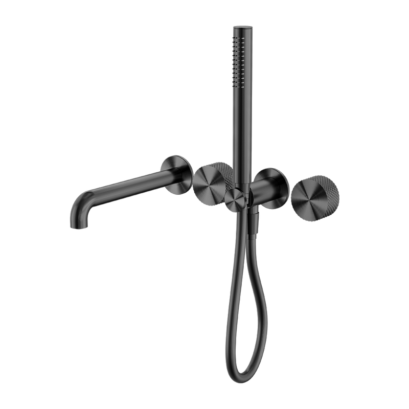 Nero Opal Progressive Shower System Separate Plate With Spout 250mm - Graphite