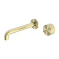 Nero Opal Progressive Wall Basin/Bath Set 120mm - Brushed Gold - NR252007A120BG