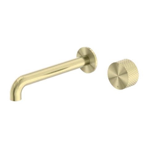 Nero Opal Progressive Wall Basin/Bath Set 120mm - Brushed Gold