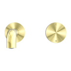 Nero Opal Progressive Wall Basin/Bath Set 120mm - Brushed Gold - NR252007A120BG