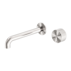 Nero Opal Progressive Wall Basin/Bath Set 160mm - Brushed Nickel - NR252007A160BN