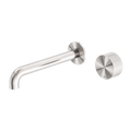 Nero Opal Progressive Wall Basin/Bath Set 260mm - Brushed Nickel - NR252007A260BN