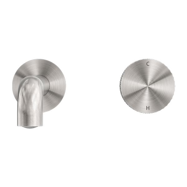 Nero Opal Progressive Wall Basin/Bath Set 160mm - Brushed Nickel - NR252007A160BN