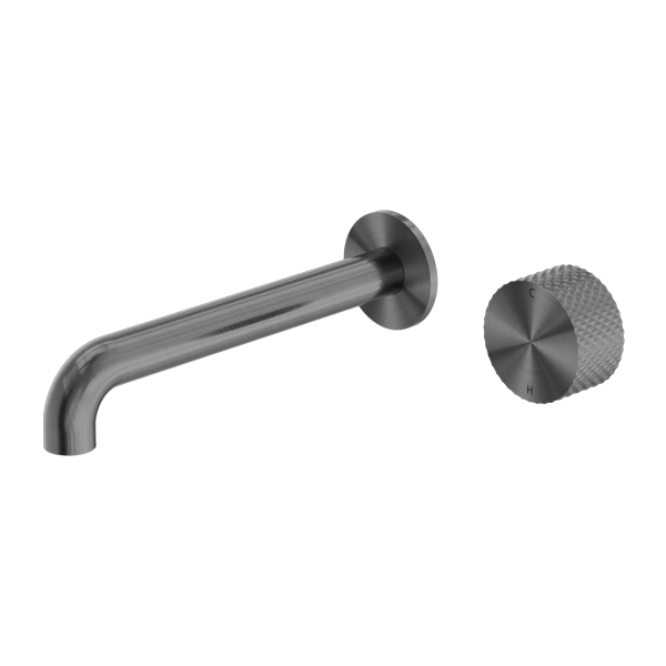 Nero Opal Progressive Wall Basin/Bath Set 185mm - Graphite - NR252007A185GR