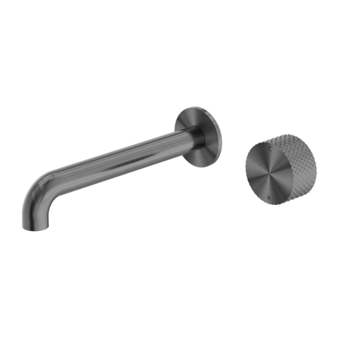 Nero Opal Progressive Wall Basin/Bath Set 120mm - Graphite