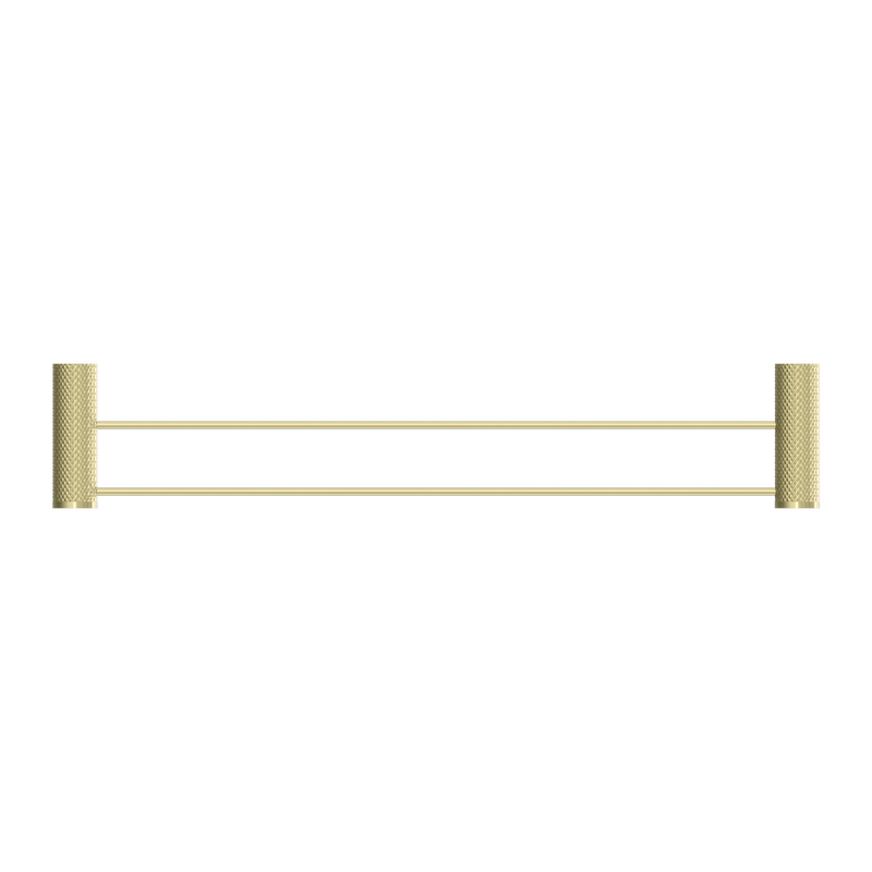 Nero Opal Double Towel Rail 800mm - Brushed Gold