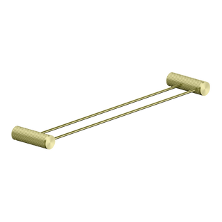 Nero Opal Double Towel Rail 600mm - Brushed Gold - NR2524dBG