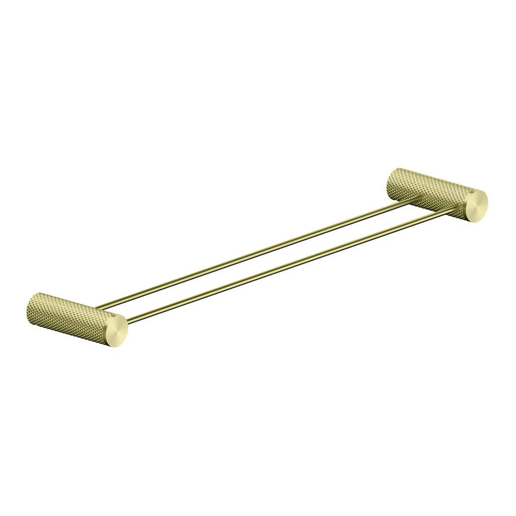 Nero Opal Double Towel Rail 800mm - Brushed Gold - NR2530dBG