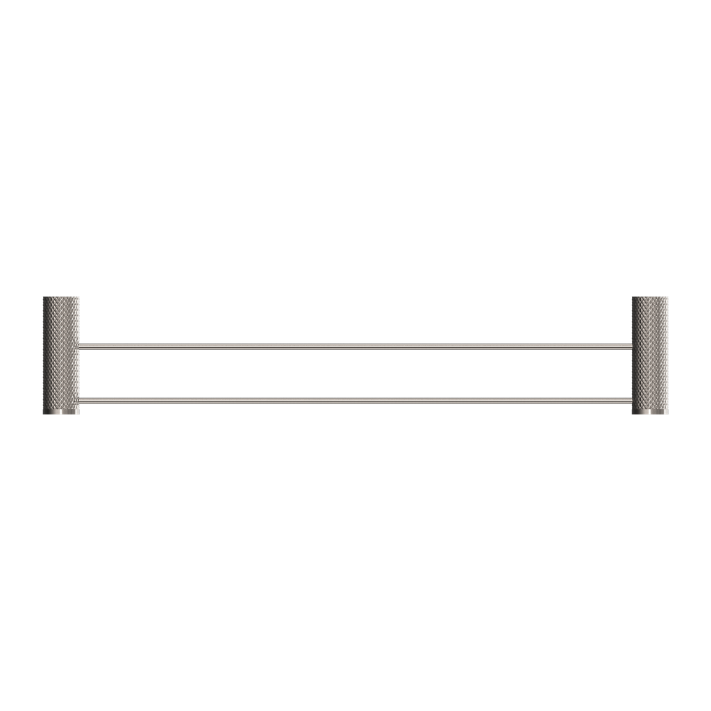 Nero Opal Double Towel Rail 600mm - Brushed Nickel - NR2524dBN