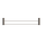 Nero Opal Double Towel Rail 600mm - Brushed Nickel - NR2524dBN