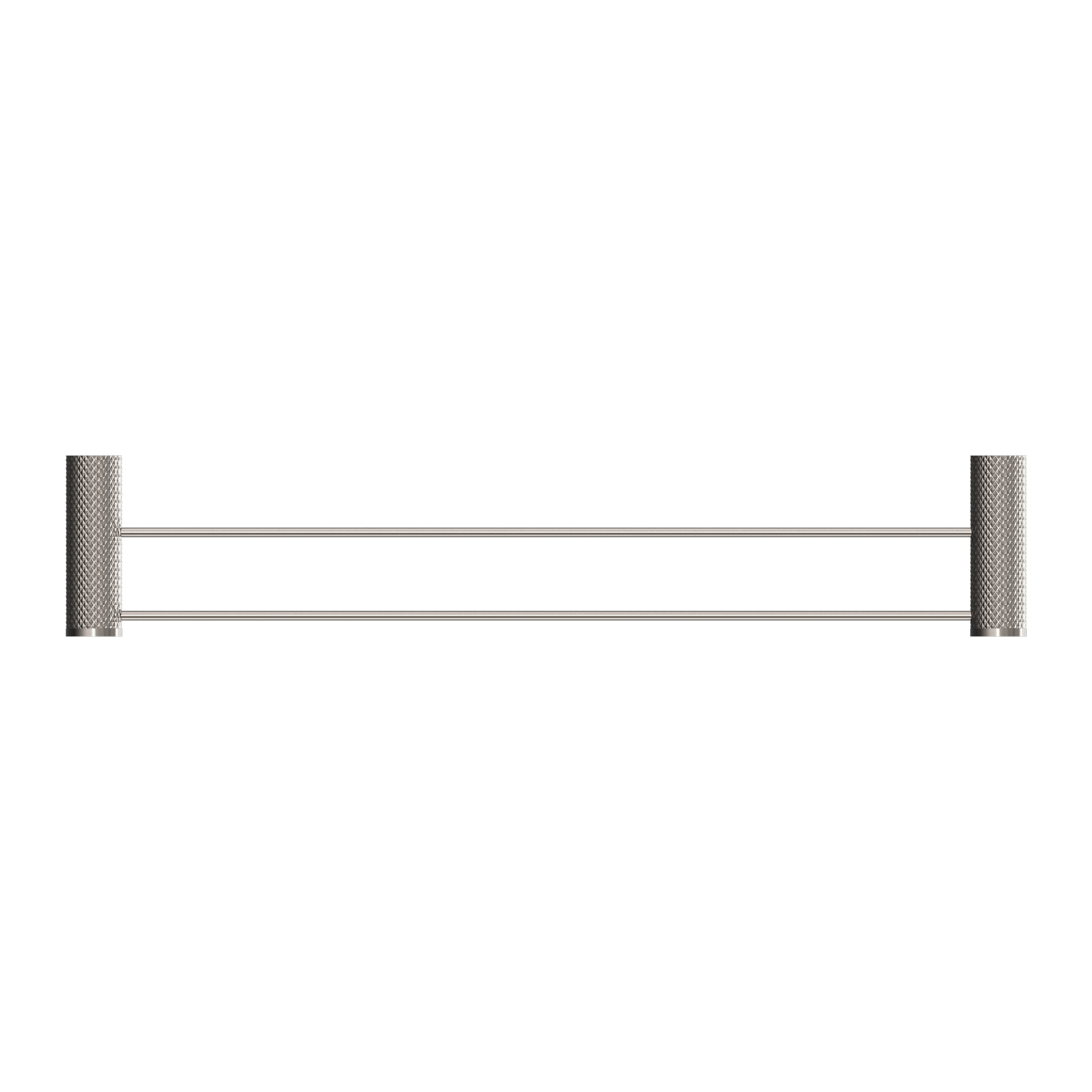Nero Opal Double Towel Rail 600mm - Brushed Nickel - NR2524dBN