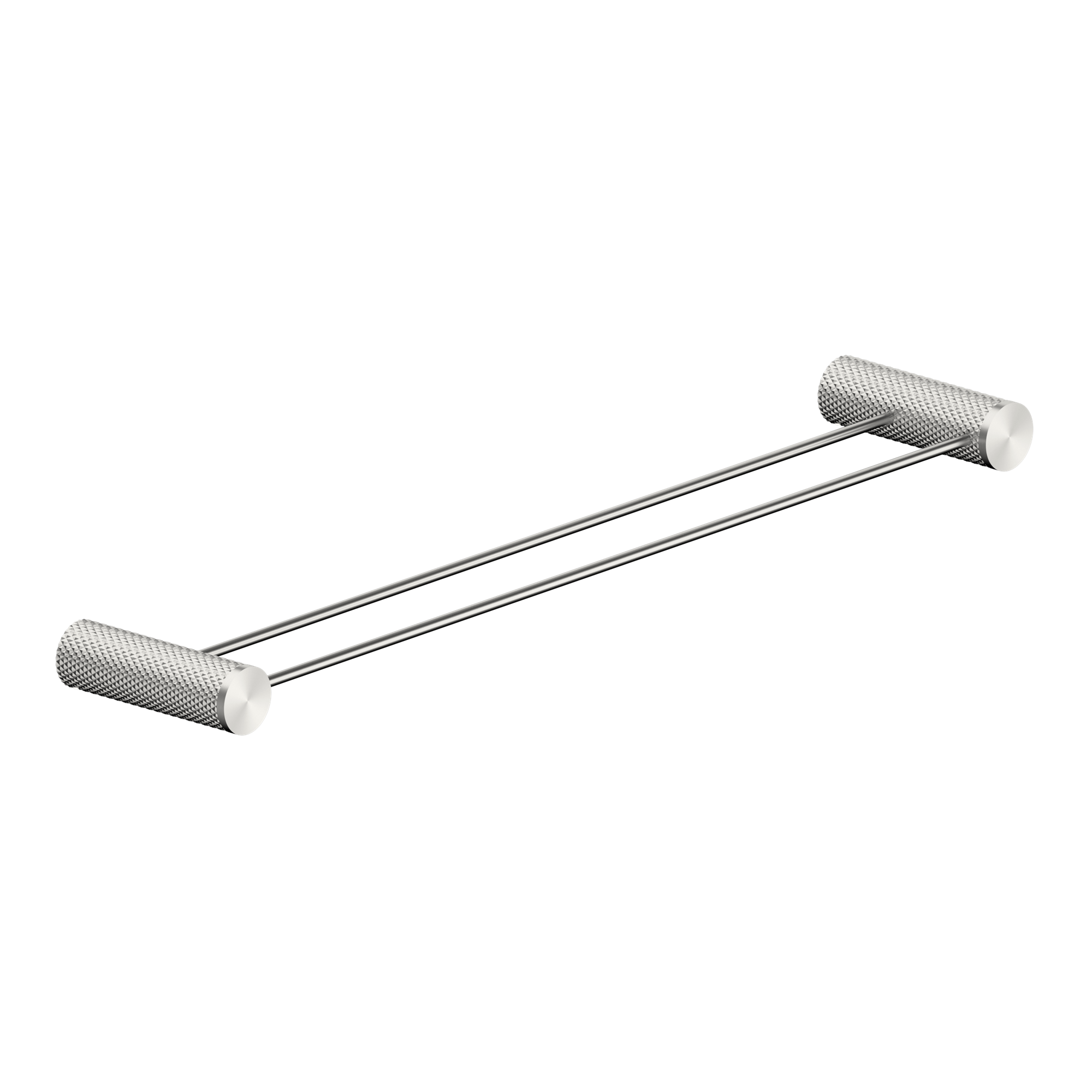 Nero Opal Double Towel Rail 600mm - Brushed Nickel - NR2524dBN