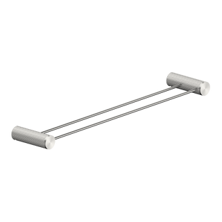 Nero Opal Double Towel Rail 800mm - Brushed Nickel - NR2530dBN