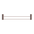 Nero Opal Double Towel Rail 800mm - Brushed Bronze - NR2530dBZ
