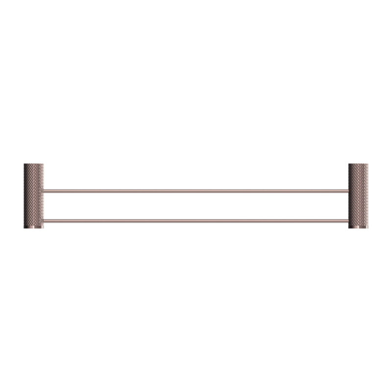 Nero Opal Double Towel Rail 800mm - Brushed Bronze