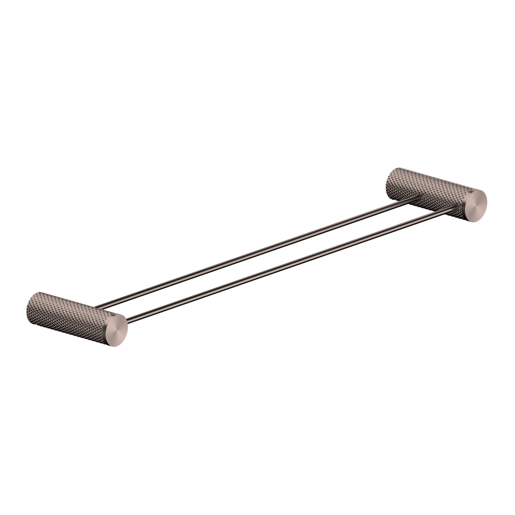 Nero Opal Double Towel Rail 600mm - Brushed Bronze - NR2524dBZ