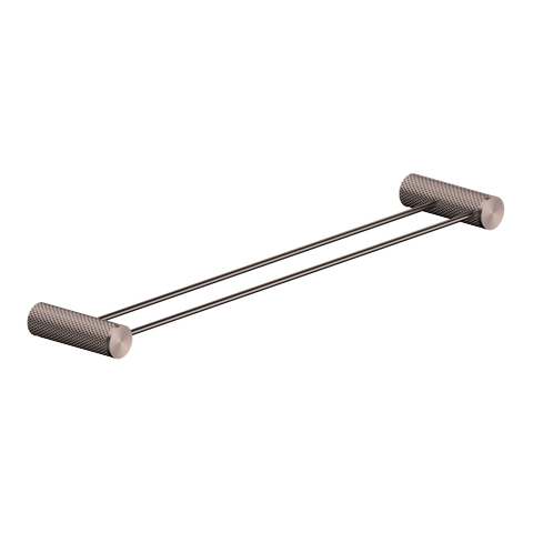 Nero Opal Double Towel Rail 800mm - Brushed Bronze
