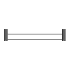 Nero Opal Double Towel Rail 600mm - Graphite - NR2524dGR