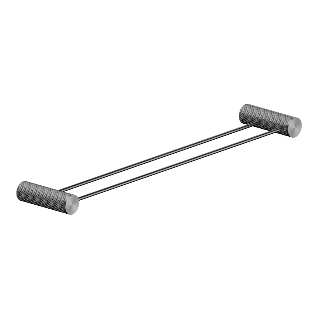 Nero Opal Double Towel Rail 600mm - Graphite - NR2524dGR
