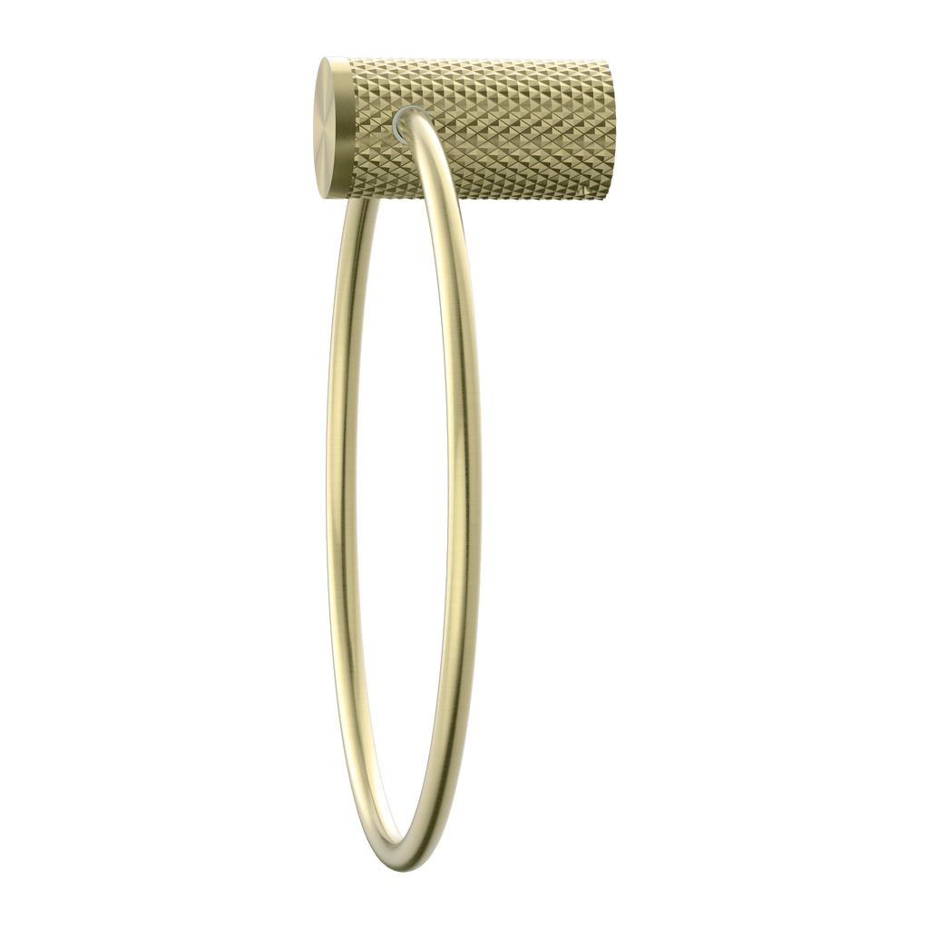 Nero Opal Towel Ring - Brushed Gold - NR2580aBG
