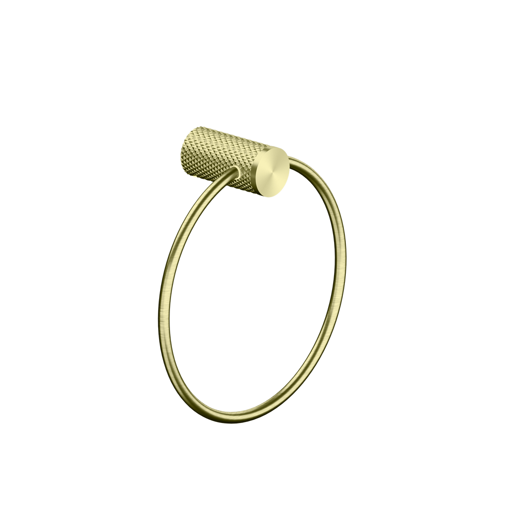 Nero Opal Towel Ring - Brushed Gold - NR2580aBG