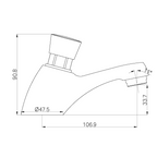 Nero Commercial Classic Push Tap - LF Chrome - NR291201CH